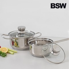 [BSW] 뉴베르크 인덕션 냄비 2종(편수 16cm, 양수 18cm)선물용 케이스
