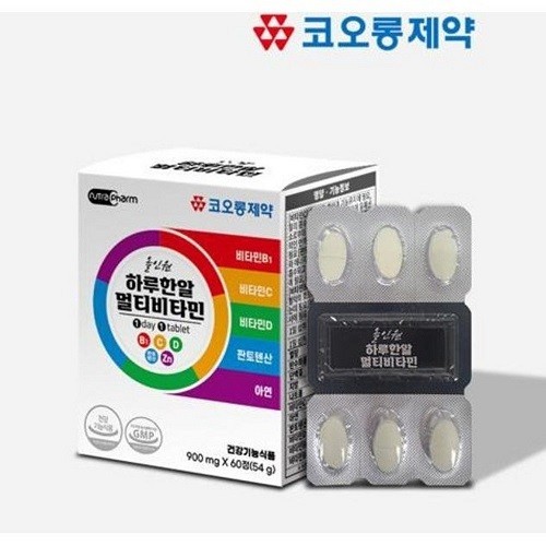코오롱제약 올인원 하루한알 멀티비타민 900ml x 60정 x 2박스 (4개월분)